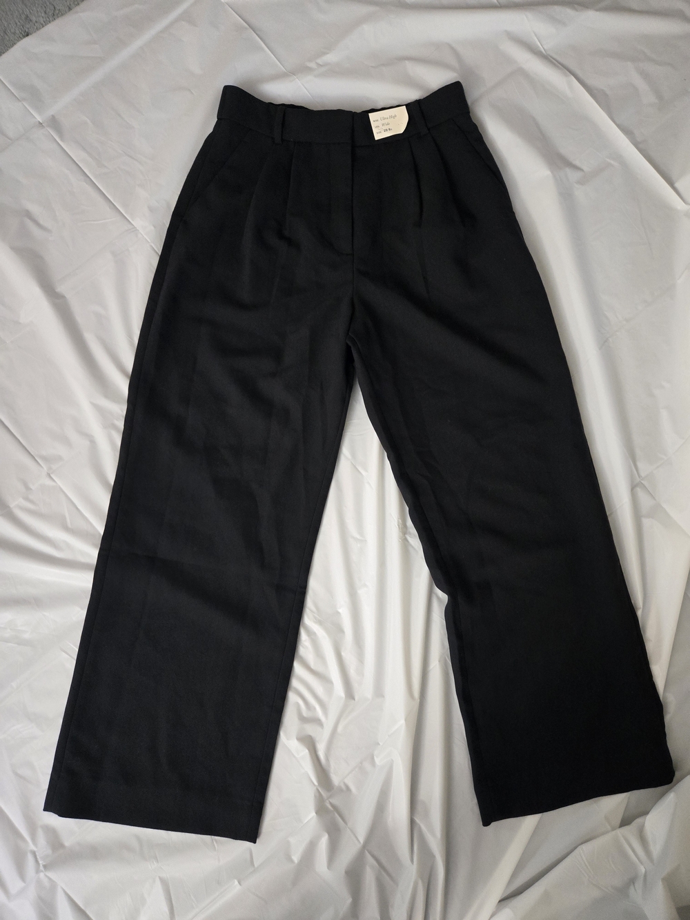 Abercrombie & Fitch Women Wide Leg High Waist Black Pants Size 29 Short NWT
